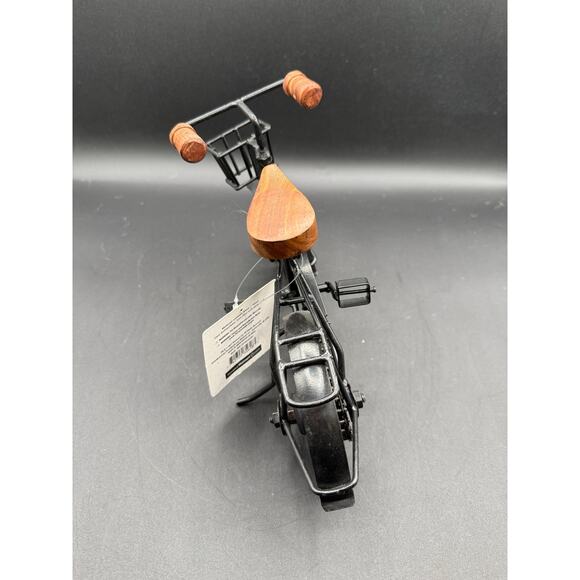 Mainstays Bike Retro Large Bicycle Black Wooden Seat and Handles 11.5" - Picture 5 of 6